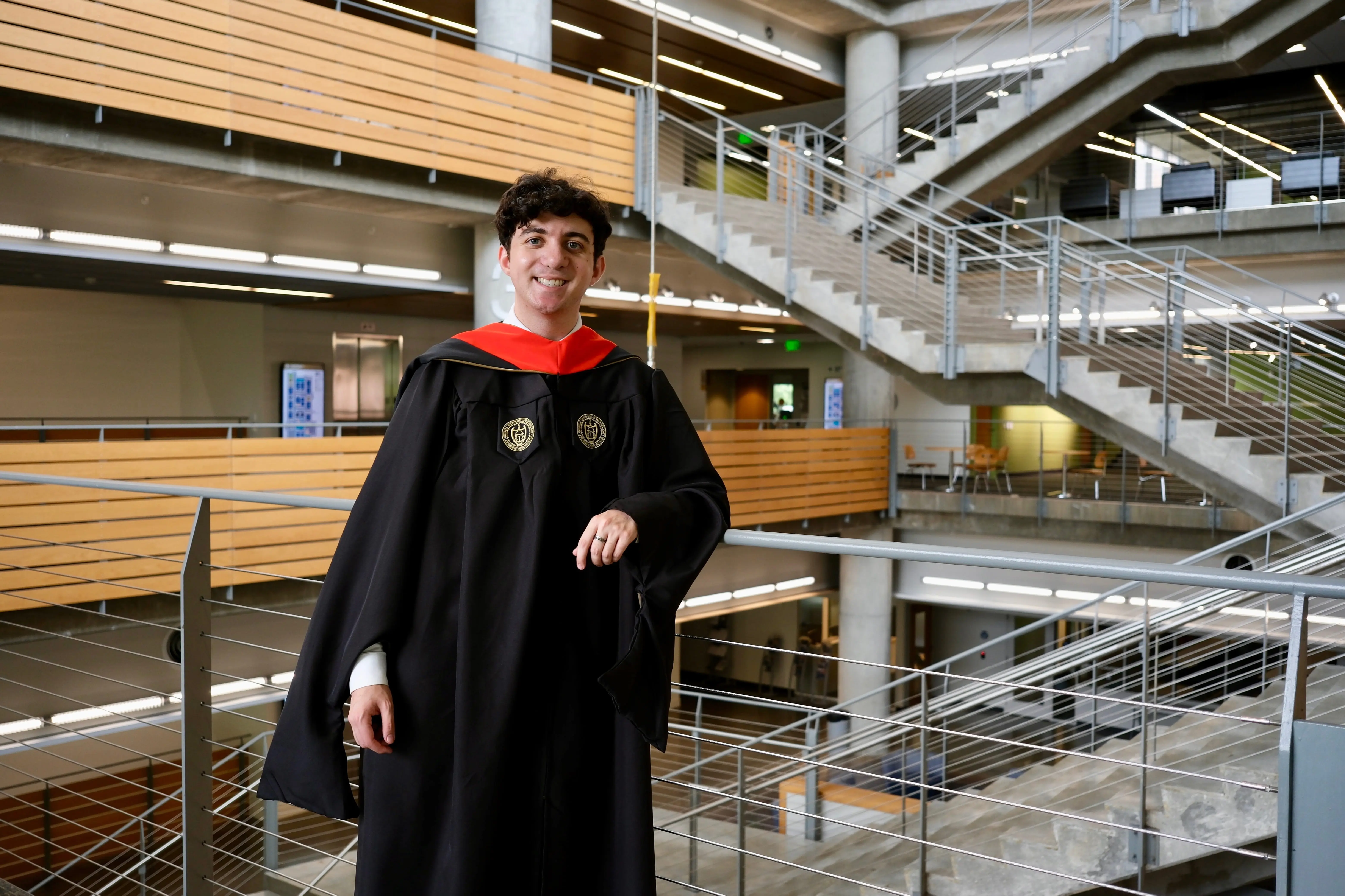 Nick in graduation robes at Georgia Tech